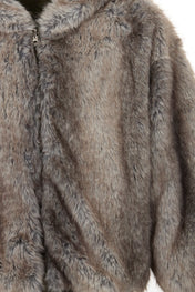 Arctic Reversible Faux Fur Hooded Jacket