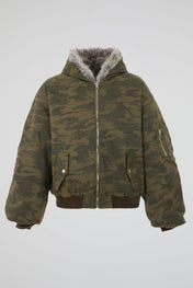 Arctic Reversible Faux Fur Hooded Jacket