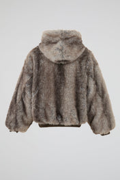 Arctic Reversible Faux Fur Hooded Jacket