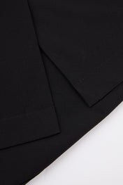 Buttoned A-Line Skirt Black