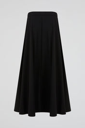 Buttoned A-Line Skirt Black