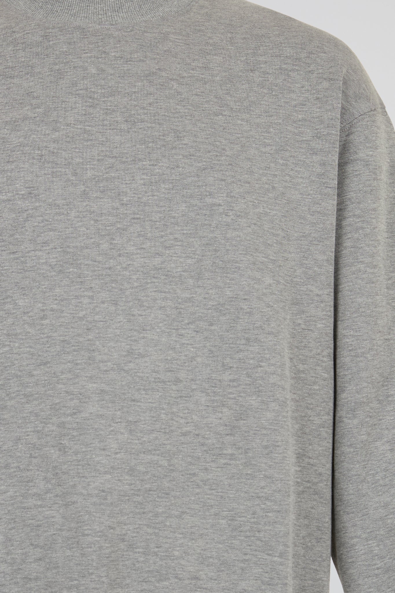 Heather Grey Multi-Tonal Cable-Knit Sweatshirt