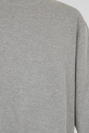 Heather Grey Multi-Tonal Cable-Knit Sweatshirt