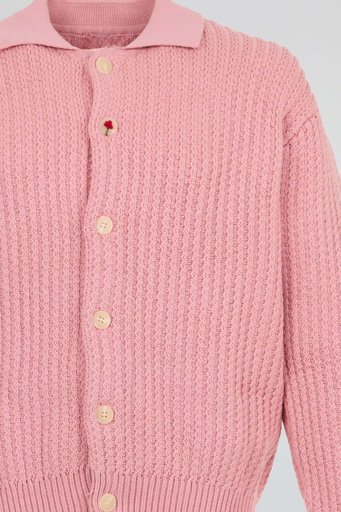 Pink Cable-Knit Sweater