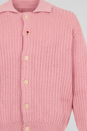 Pink Cable-Knit Sweater