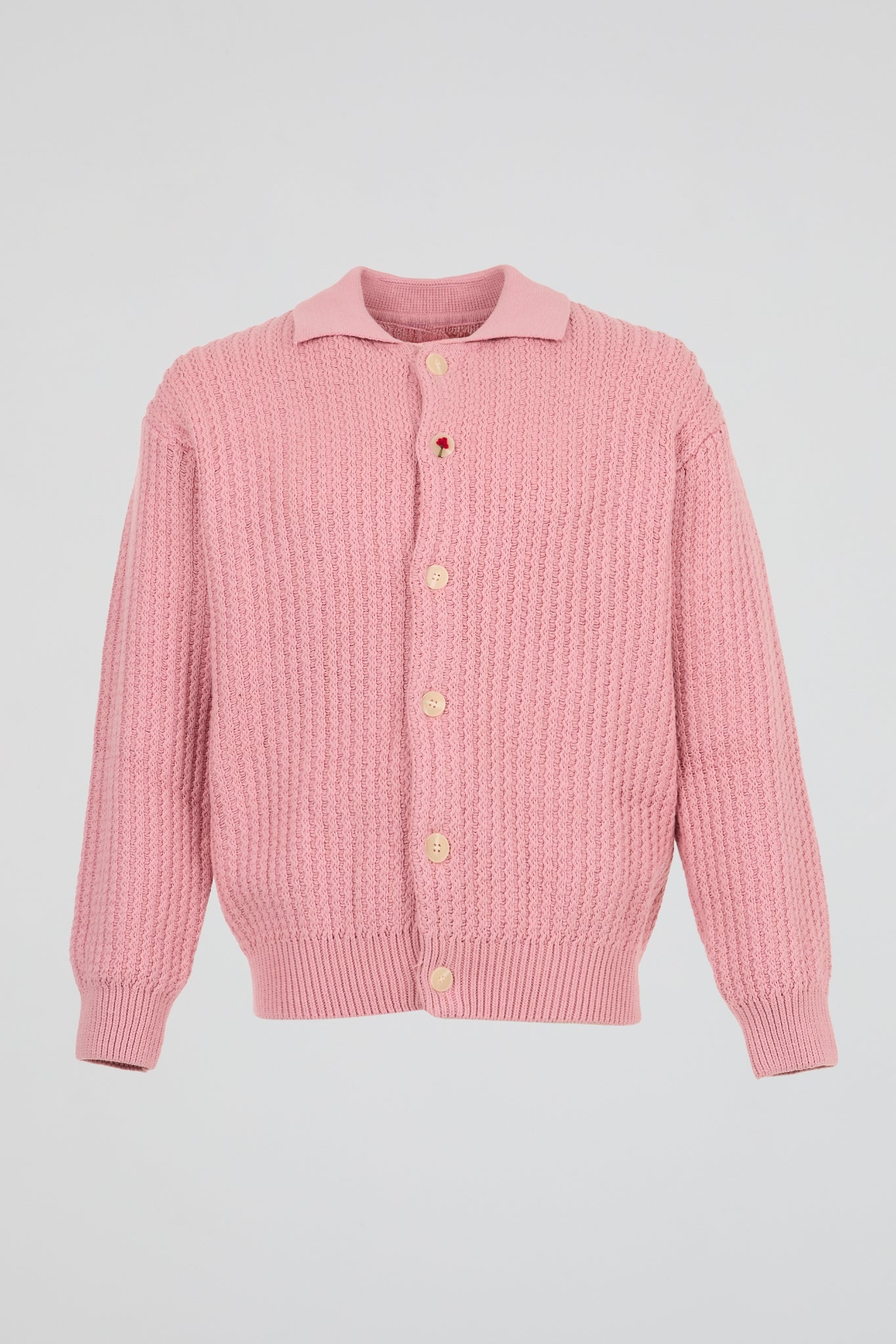 Pink Cable-Knit Sweater
