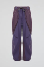 Purple Panelled Technical Pants
