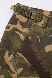 Flared Trousers Green Camo