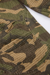 Flared Trousers Green Camo