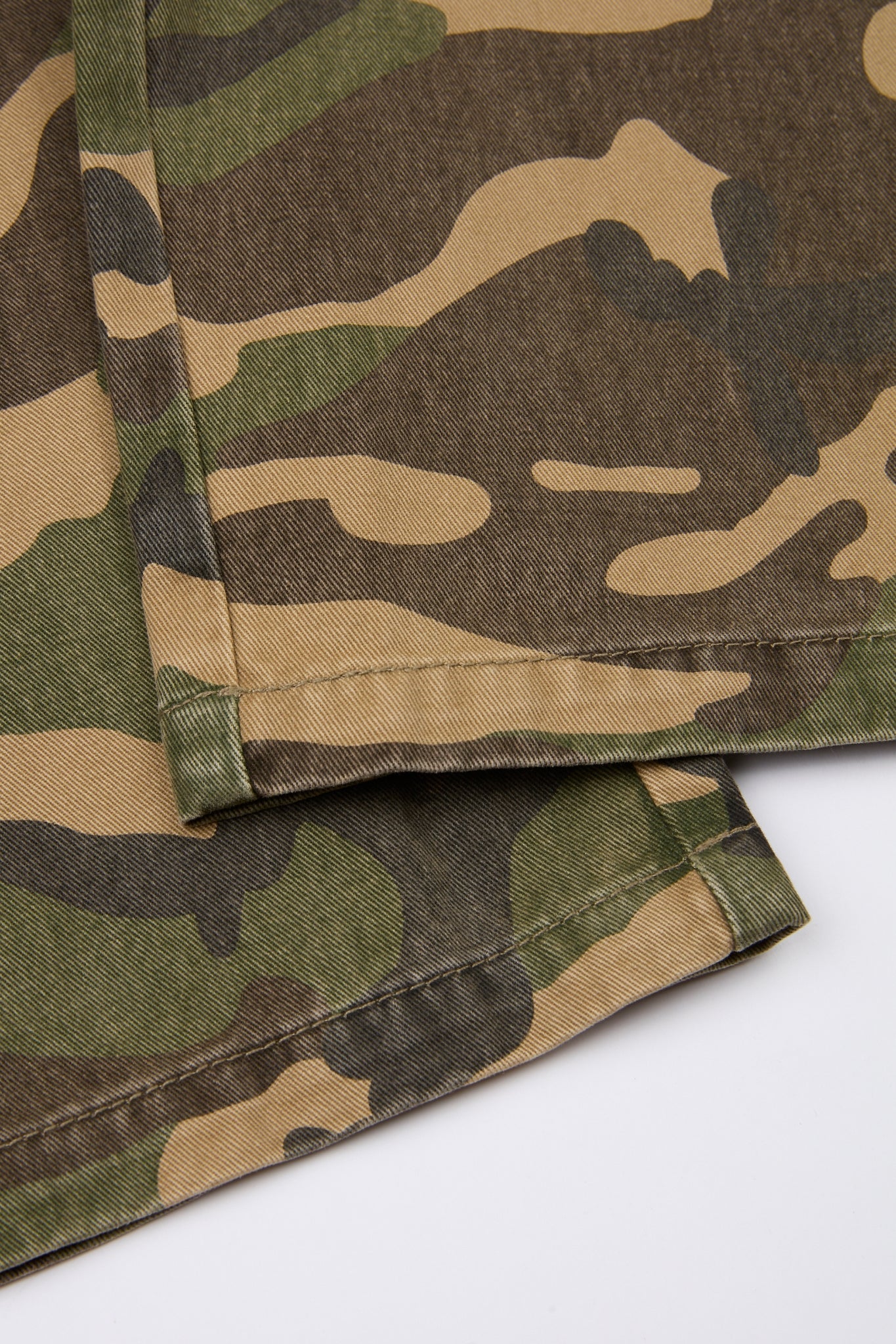 Flared Trousers Green Camo