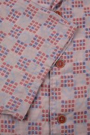 Grid-Print Camp Collar Shirt