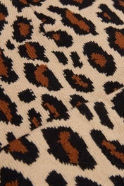 Beige Leopard Knitted beanie