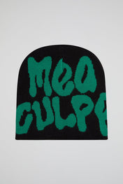 Mea Culpa Black & Green Knitted Beanie