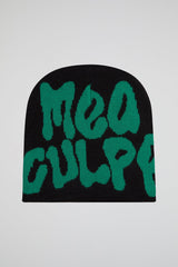 Mea Culpa Black & Green Knitted Beanie