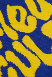 Mea Culpa Royal blue & Yellow Knitted Beanie