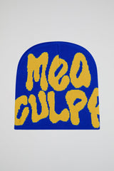 Mea Culpa Royal blue & Yellow Knitted Beanie