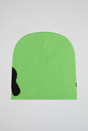 Mea Culpa Neon green & black Knitted Beanie
