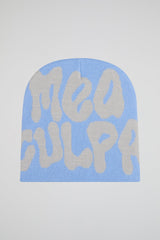 Mea Culpa Light blue & Grey Knitted Beanie