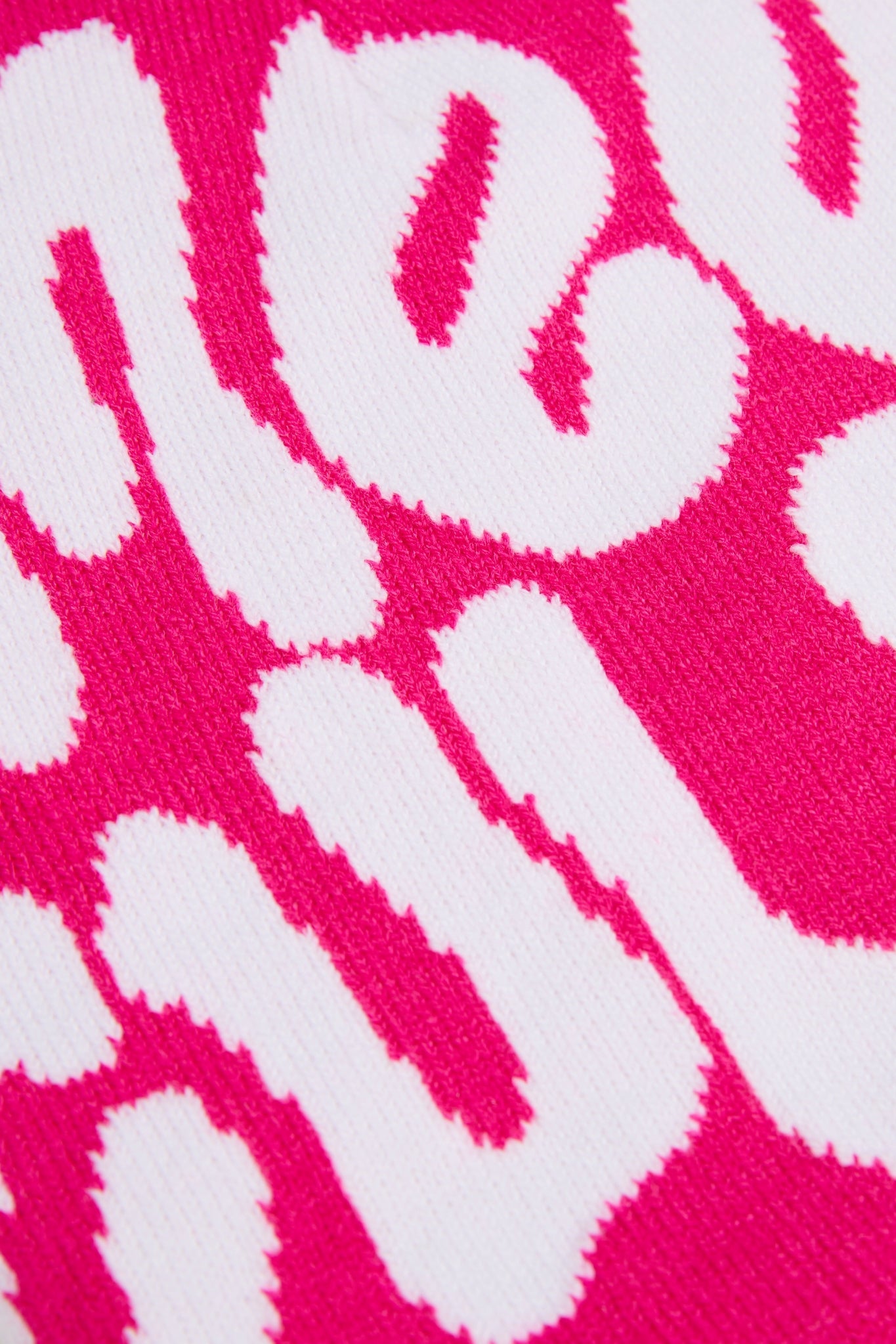 Mea Culpa Pink & White Knitted Beanie