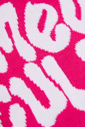 Mea Culpa Pink & White Knitted Beanie