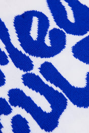 Mea Culpa White & Blue Knitted Beanie