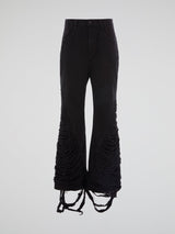 Distressed Flared Pants Black