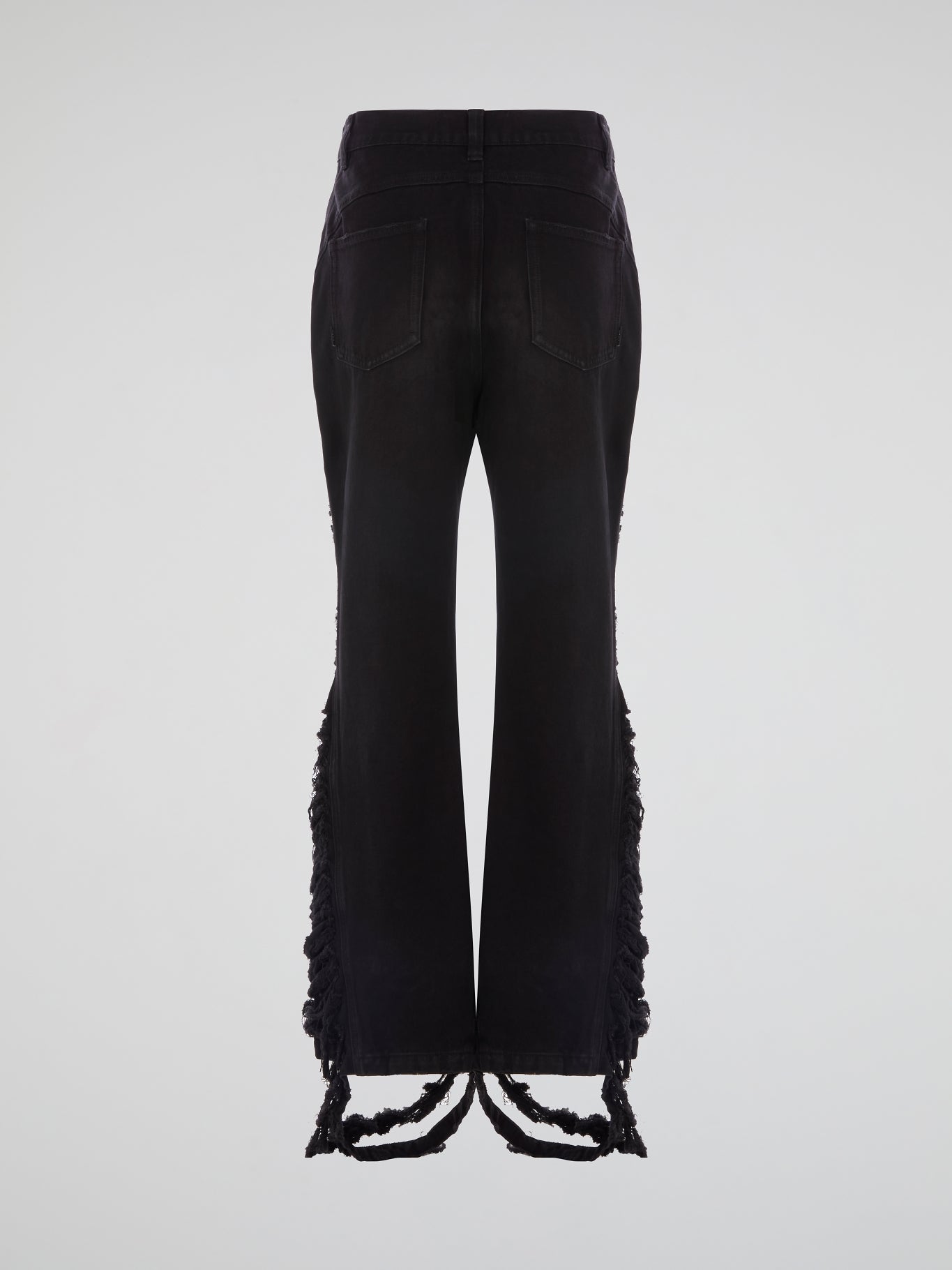 Distressed Flared Pants Black