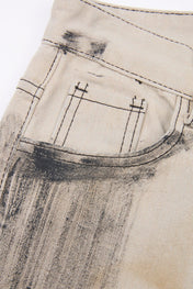 Graffiti Denim Brown