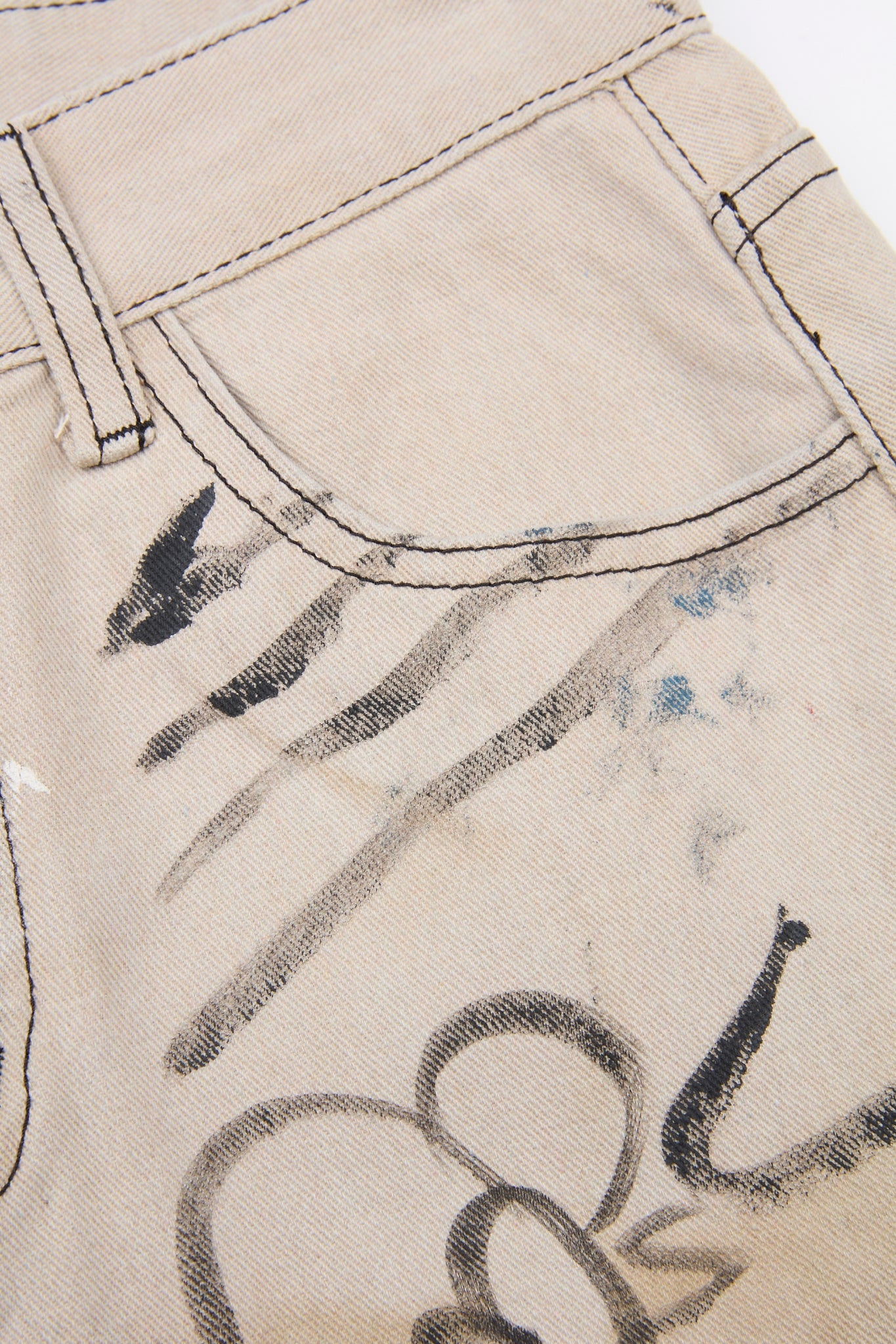 Graffiti Denim Brown