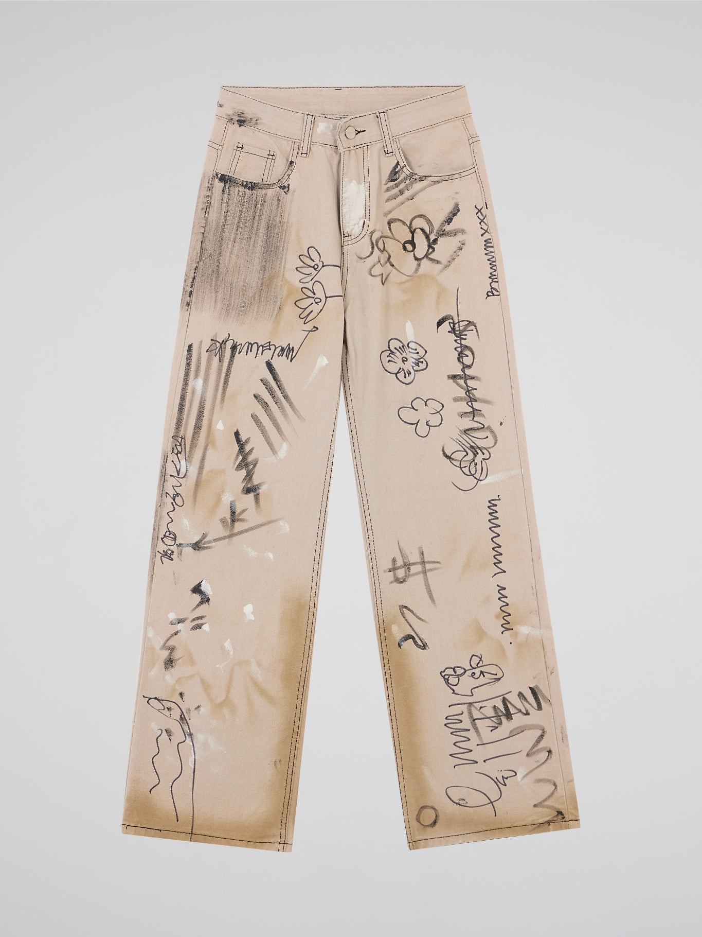 Graffiti Denim Brown