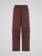 Layered Cargo Pants Brown