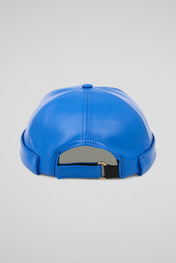 Docker Hat NY Blue PU Leather