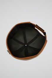 Docker Hat NY Light brown PU Leather