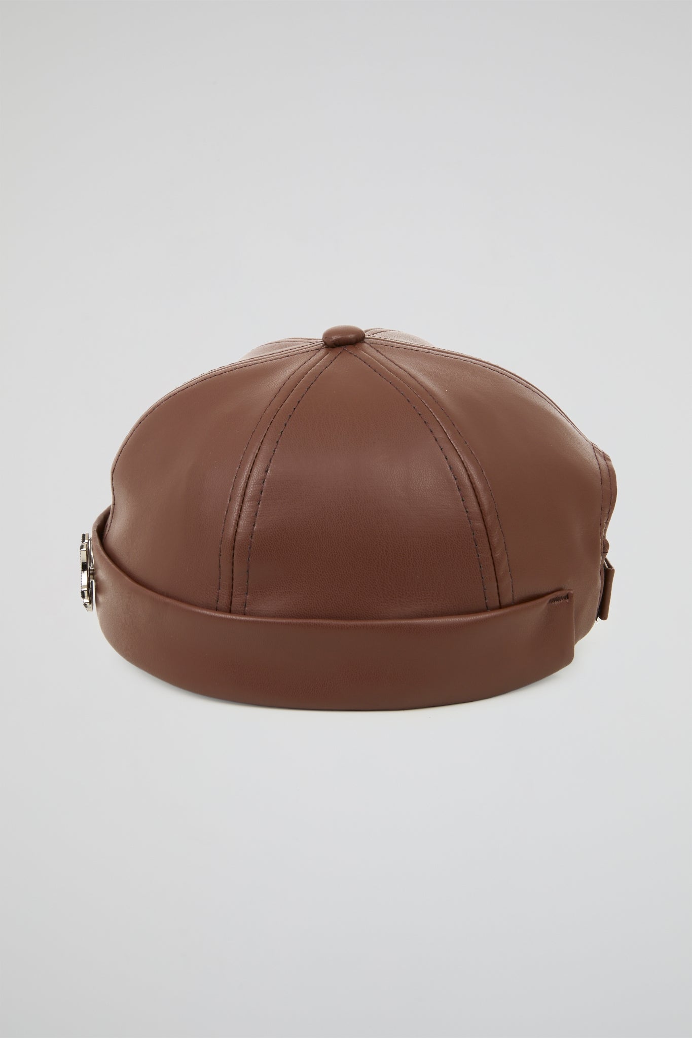 Docker Hat NY Pink PU Leather