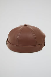 Docker Hat NY Pink PU Leather