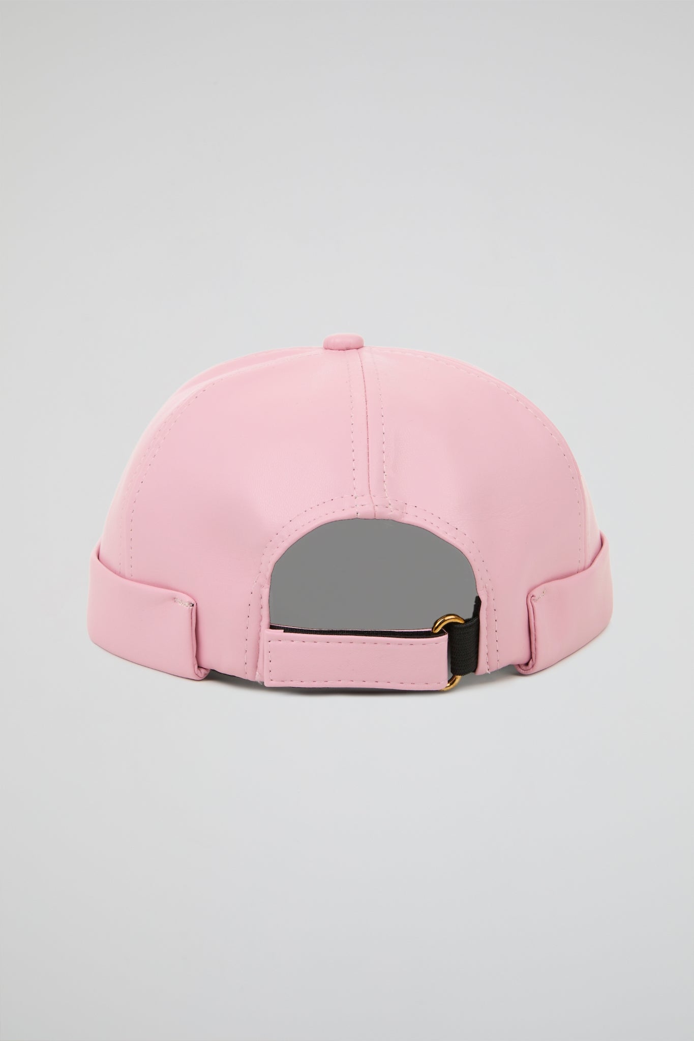 Docker Hat NY Pink PU Leather