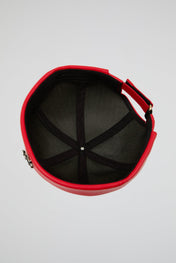 Docker Hat NY Red PU Leather
