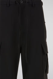 Flared Cargo Pants Black