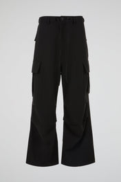 Flared Cargo Pants Black