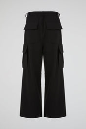 Flared Cargo Pants Black