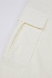 Drawstring Cargo Pant White
