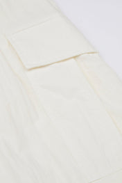 Drawstring Cargo Pant White