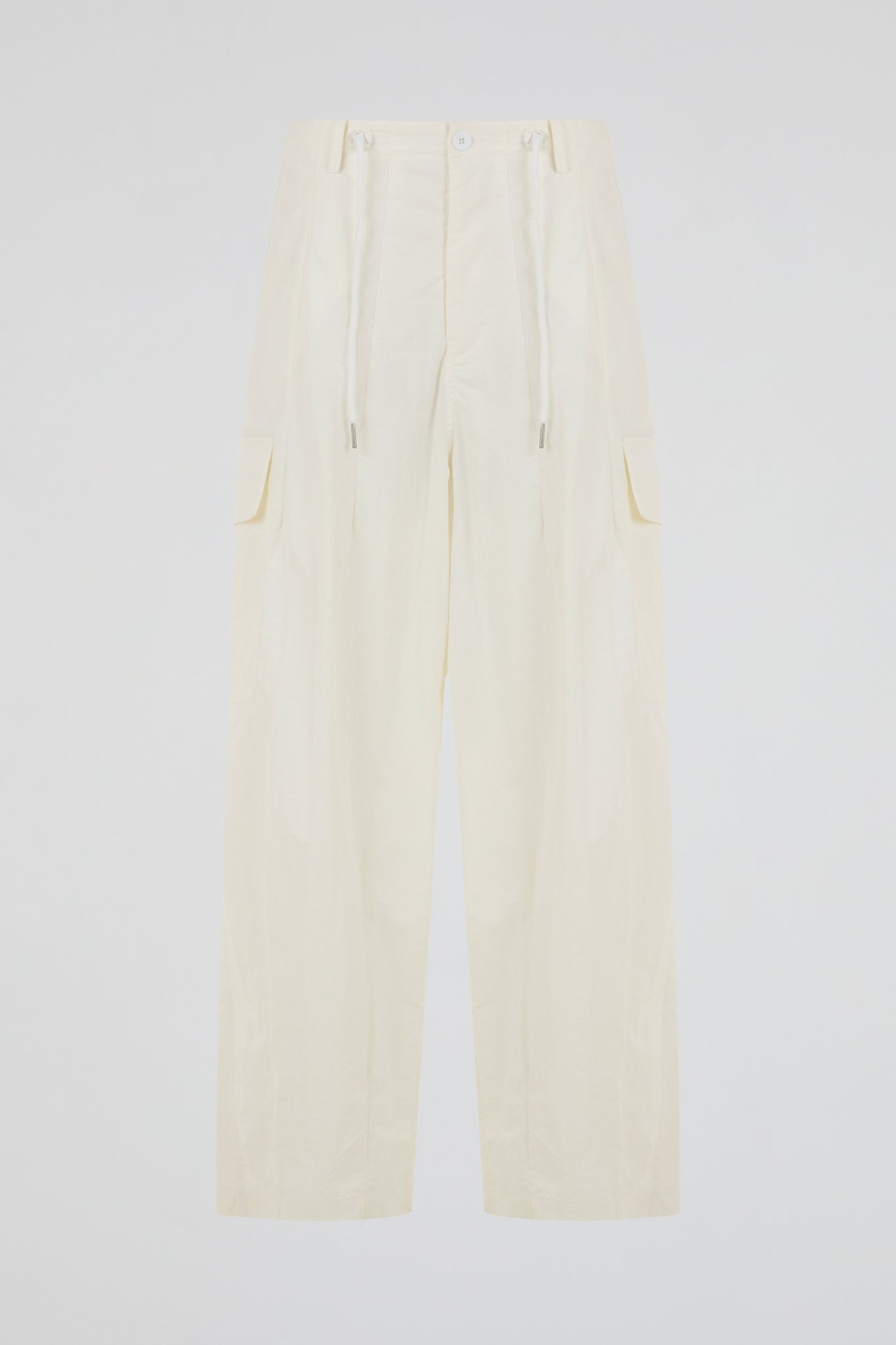 Drawstring Cargo Pant White