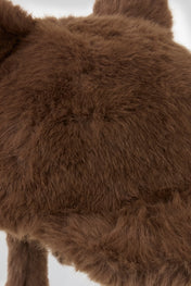 Brown Plush Cat Ears Hat