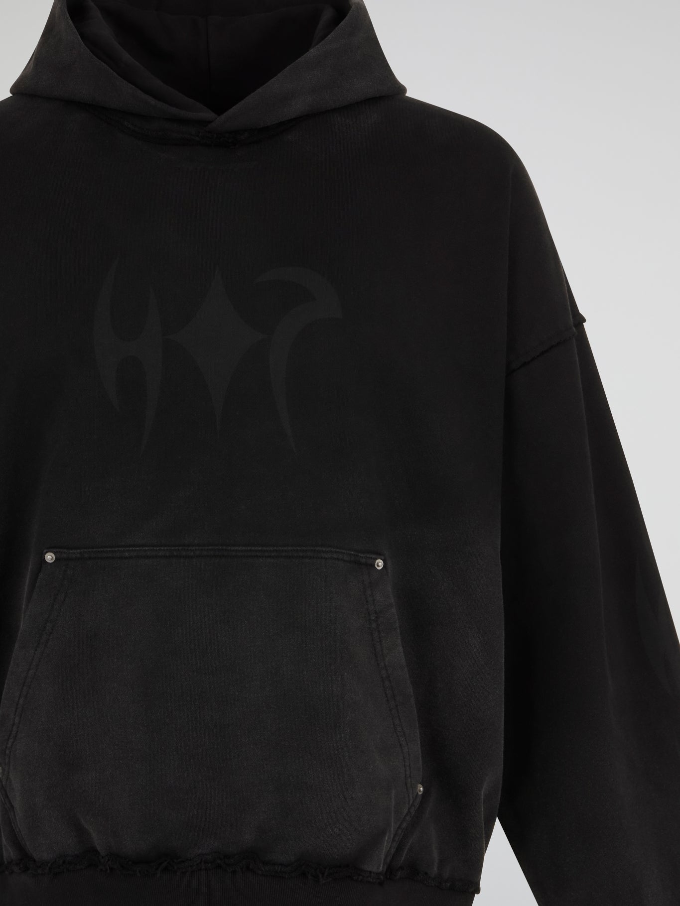 Black Utility Zip Hoodie