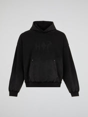 Black Utility Zip Hoodie