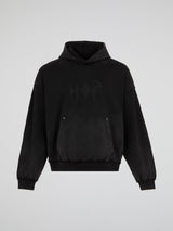 Black Utility Zip Hoodie
