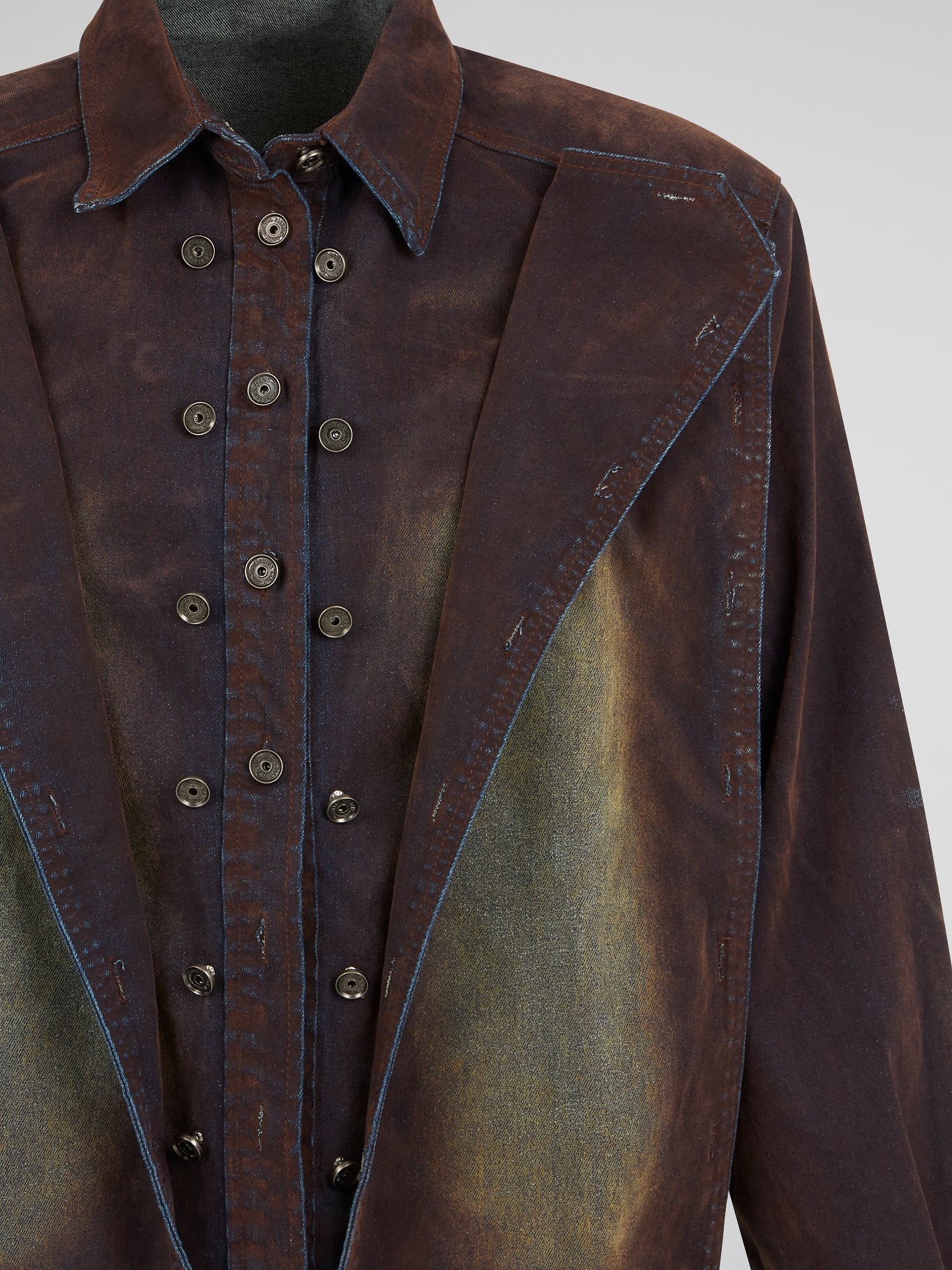 Distressed Overshirt Brown