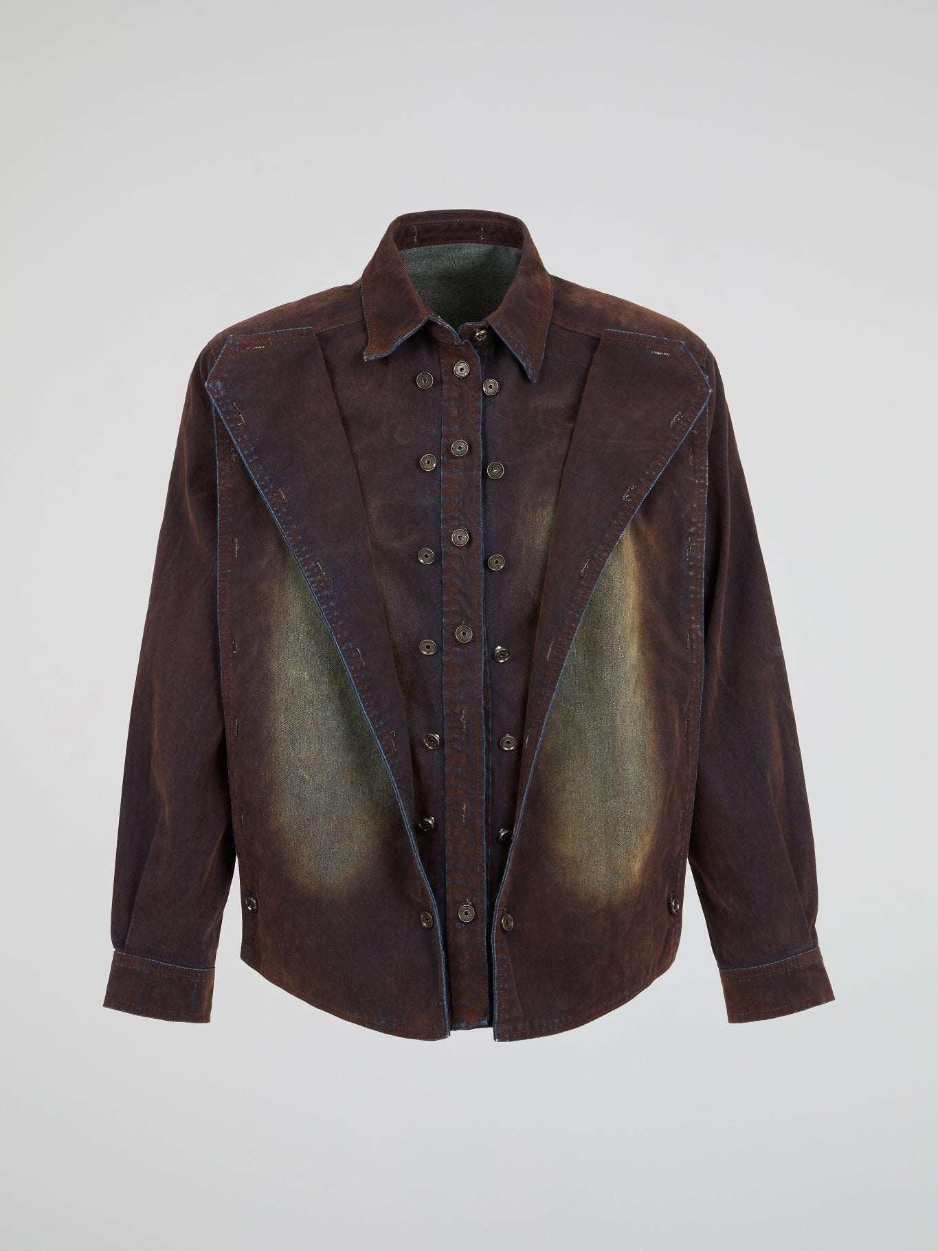 Distressed Overshirt Brown