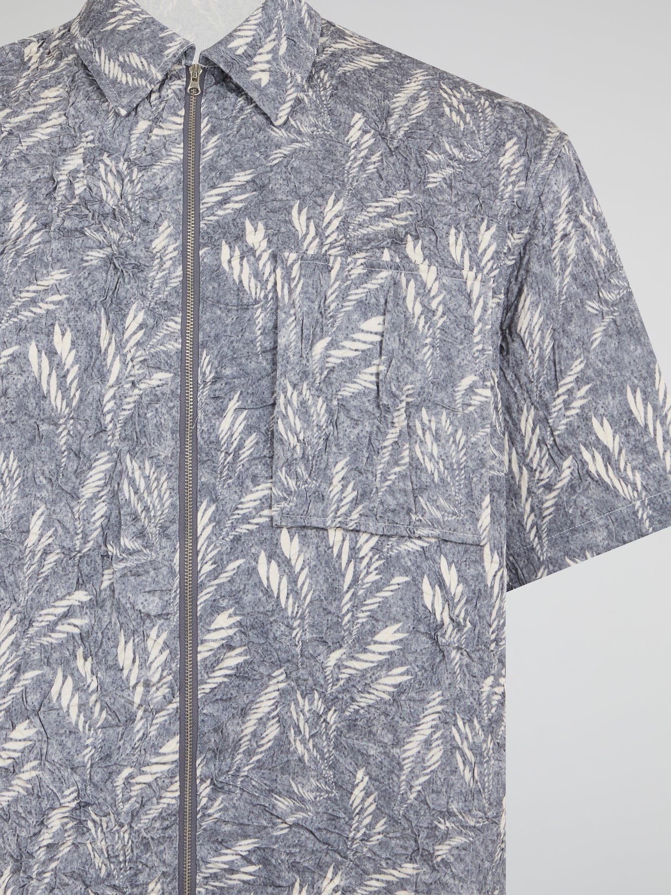 Floral Zip-Front Shirt